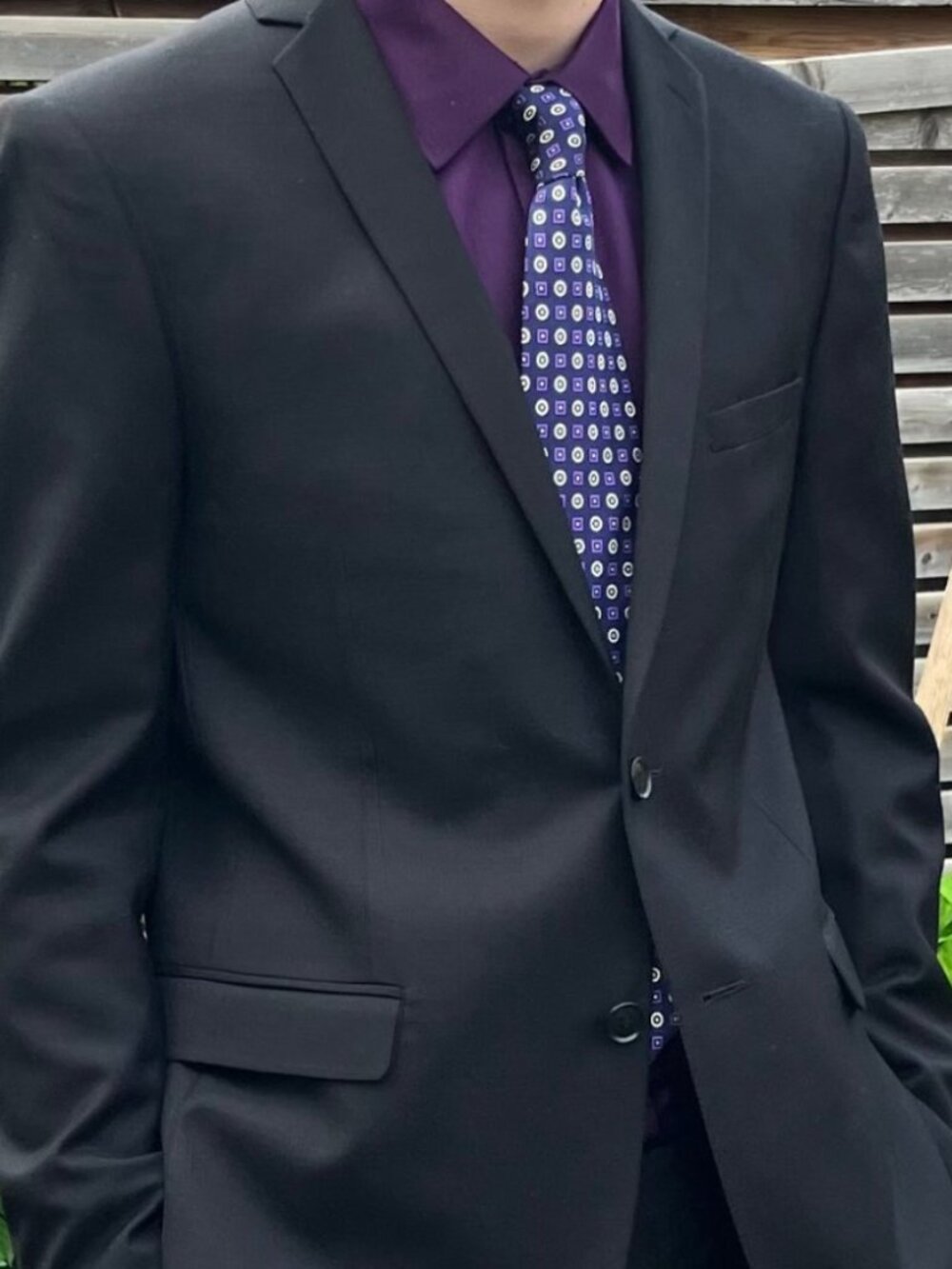 Prom suit- 2 piece, slim cut, Black